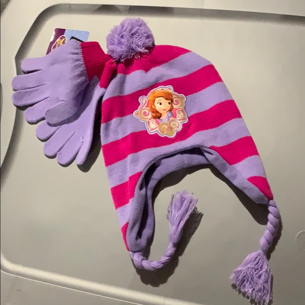 Girls hat and gloves